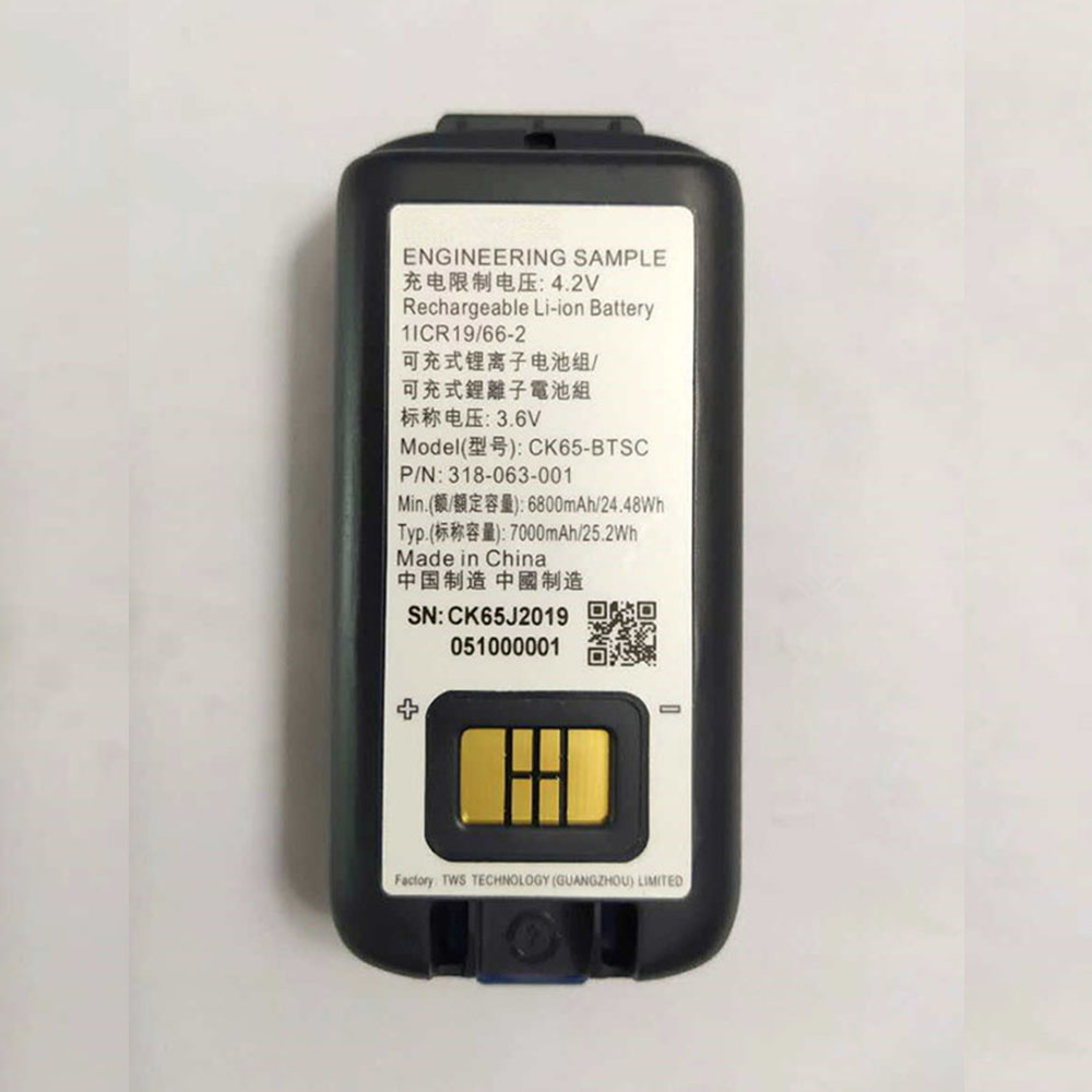 电池 for 318-063-001 Honeywell CK65-BTSC Dolphin CK65 CK3 7000mAh /25.2WH