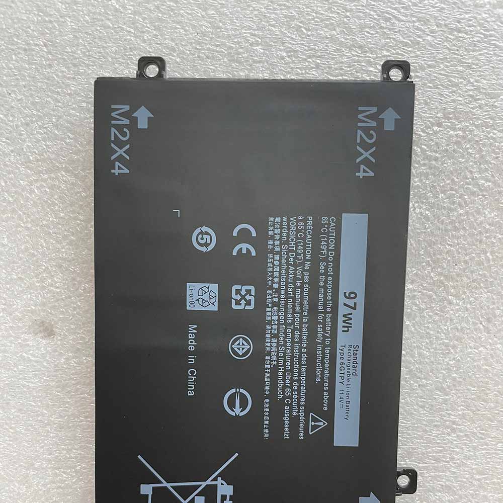 电池 for 6GTPY Dell XPS15 9560 9550 97Wh
