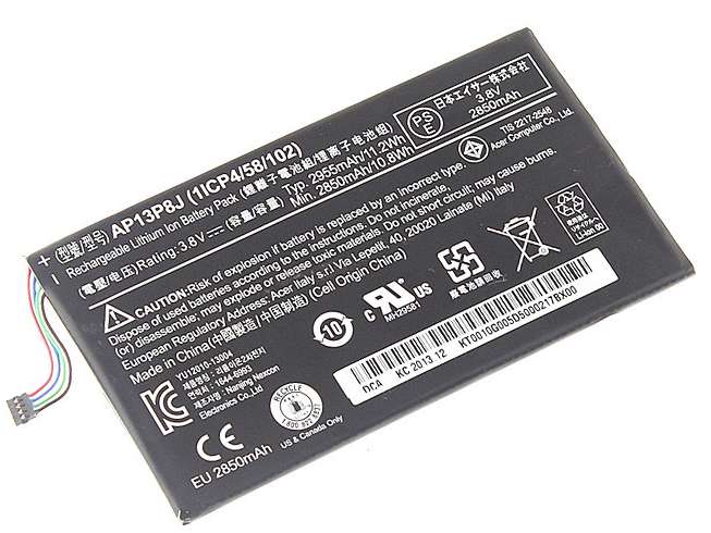 电池 for AP13P8J Acer Iconia Tab B1-720 Tablet Battery (1ICP4/58/102) 2955mah(11.2Wh)
