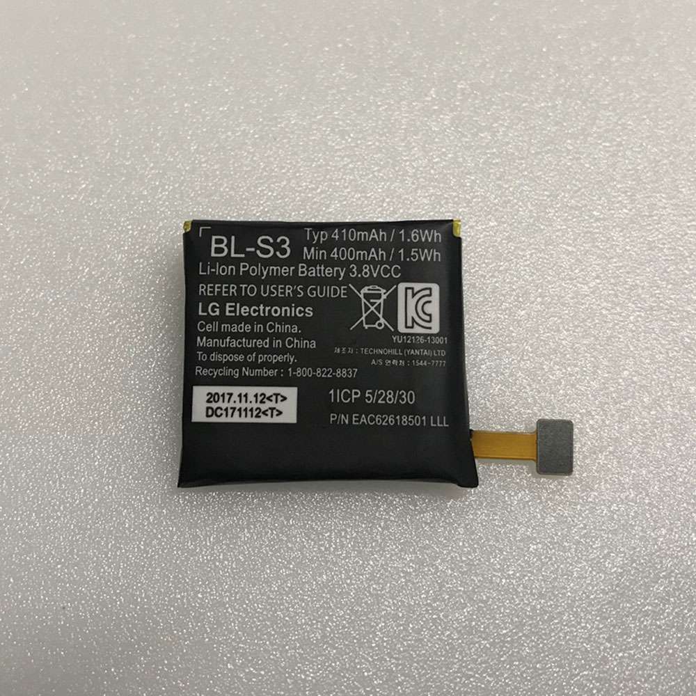 电池 for BL-S3 LG G Watch R W110,W150 Urbane Watch 410mAh/1.6WH