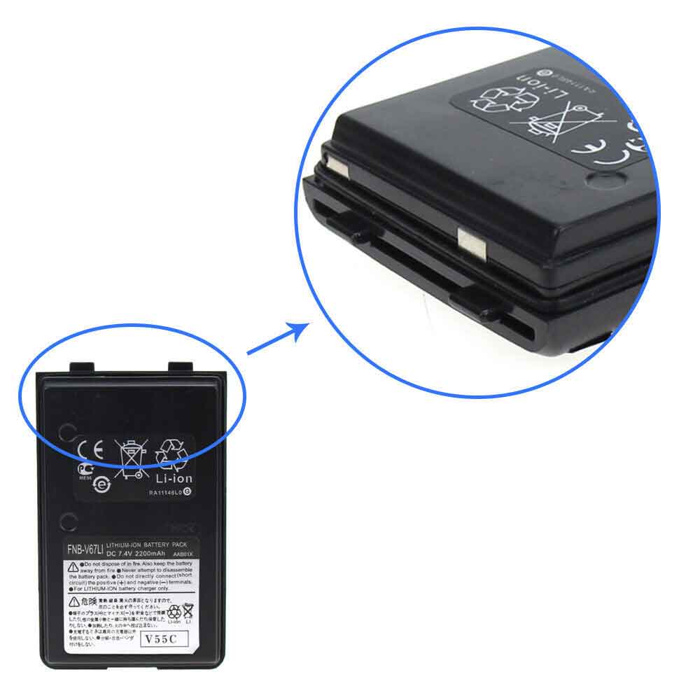 电池 for FNB-V67Li Yaesu Vertex FT-60 FT-60R VX-168 VX-418 Radio 2200mAh