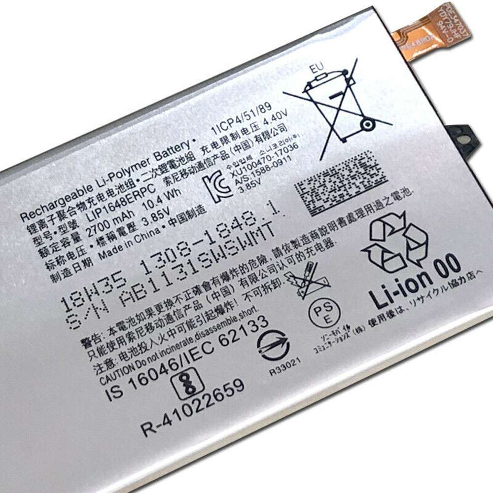 电池 for LIP1648ERPC Sony XZ1 mini Authentic 2700mAh/10.4WH