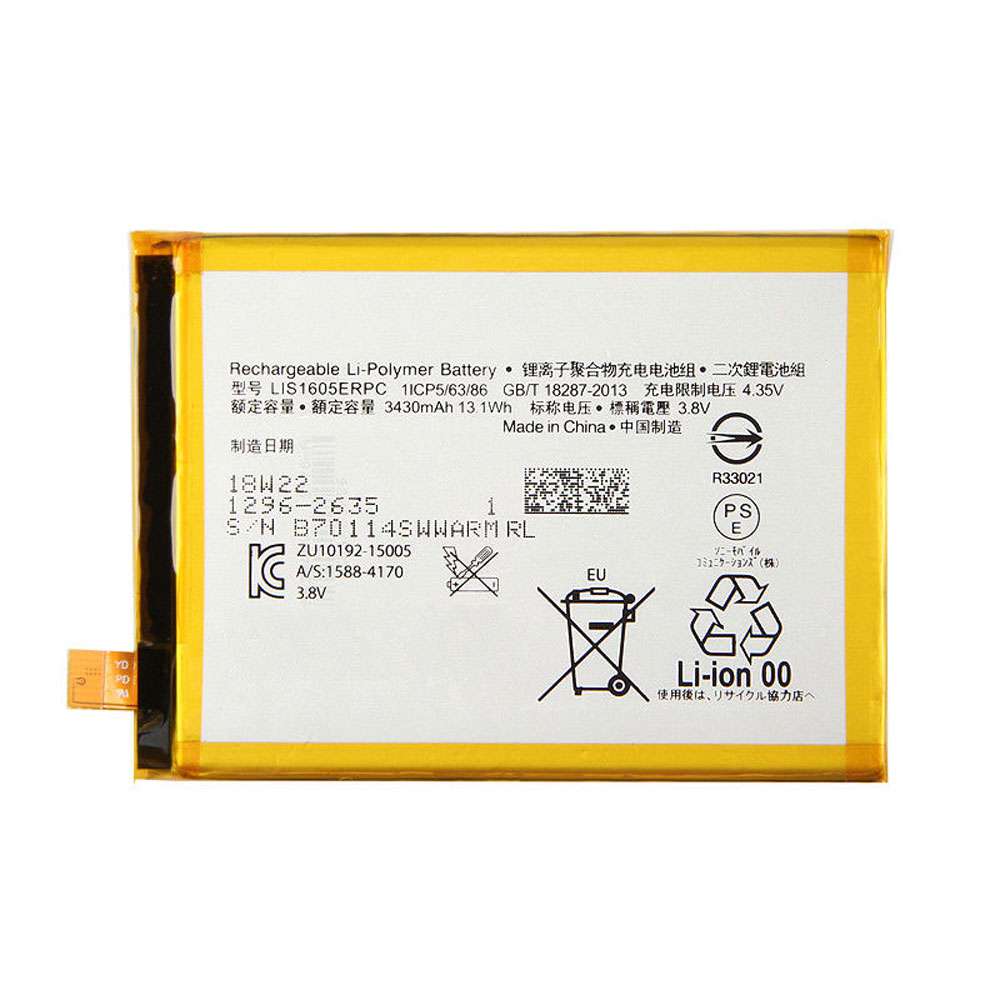 电池 for LIS1605ERPC Sony Xperia Z5 Premium Z5P Dual E6883 E6853 3430mAh/13.1WH