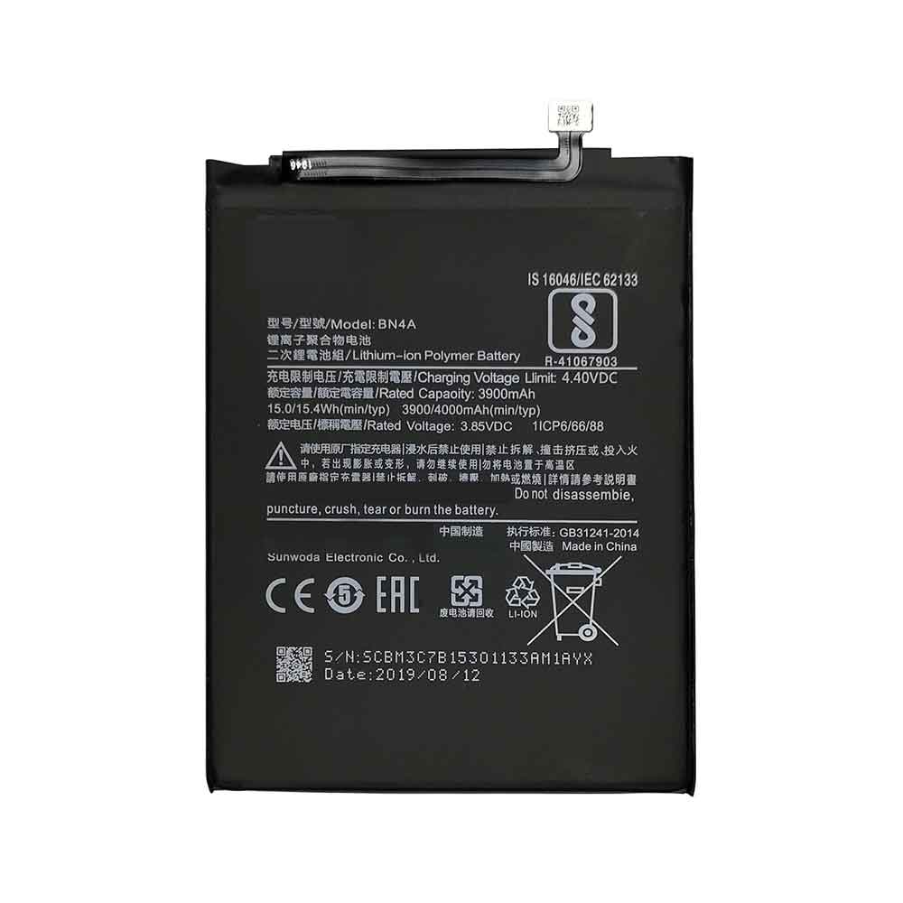 电池 for BN4A Xiaomi Redmi Note 7 Pro 3900mAh/15.0WH