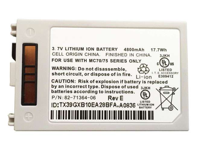 电池 for MC7XEAB0H Motorola Symbol MC70 MC75 MC75A Extended 4800MAH(not compatible with 3600MAH and 1950MAH)