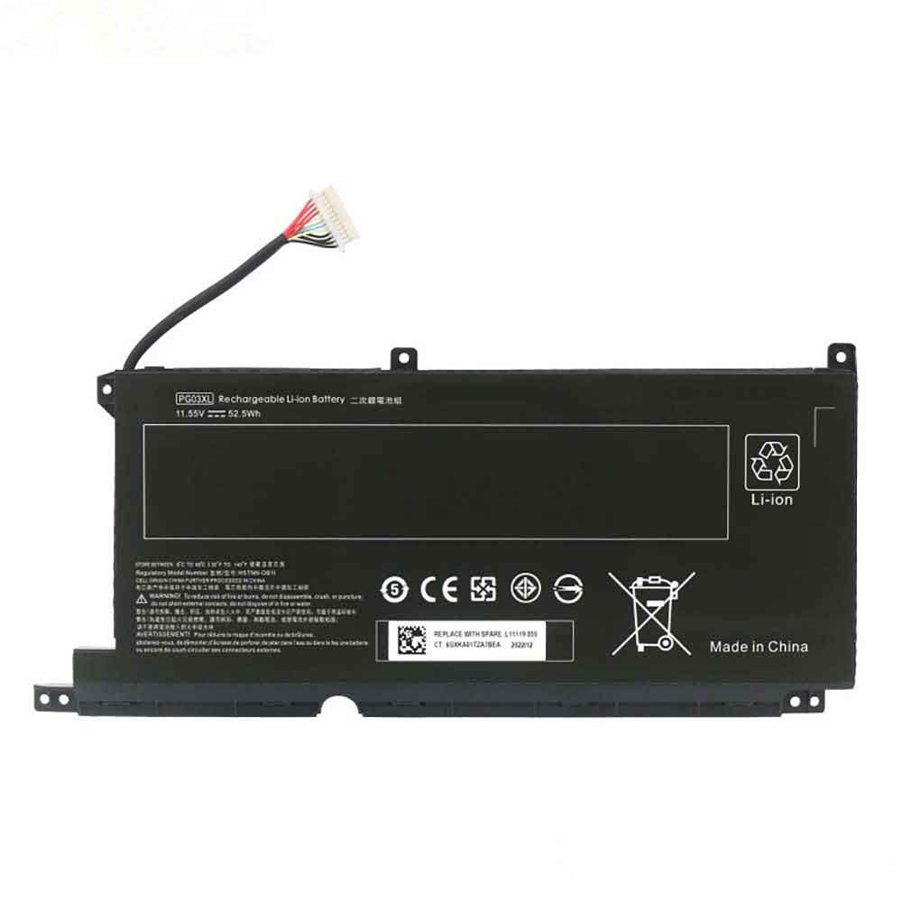 电池 for PG03XL HP 15-ap012dx HSTNN-LB7C 831532-421 3ICP4/78/122 TPN-Q168 5430mAh/65WH