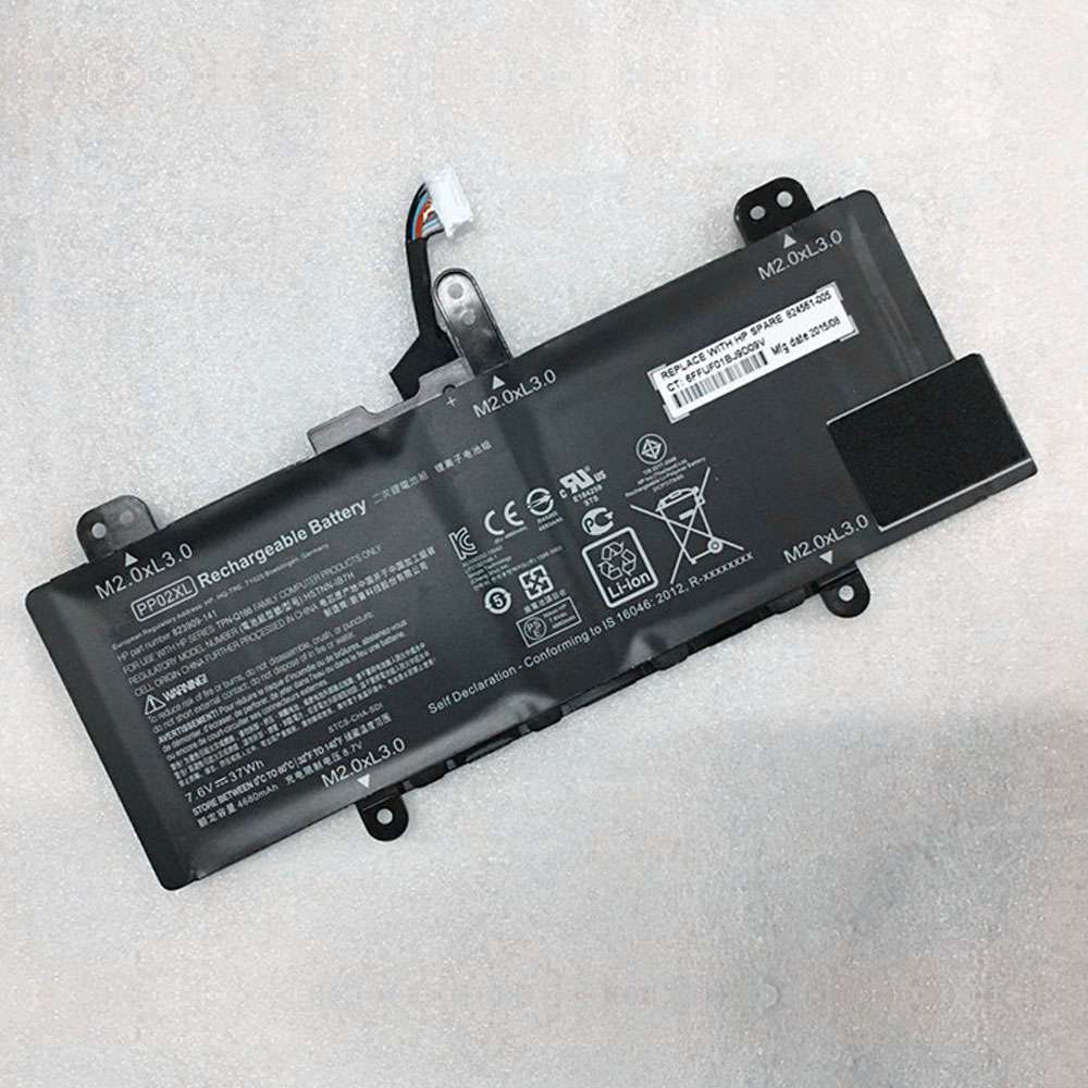 电池 for PP02XL HP 824561-005 HSTNN-IB7H 823909-141 Series 4680mAh/37WH