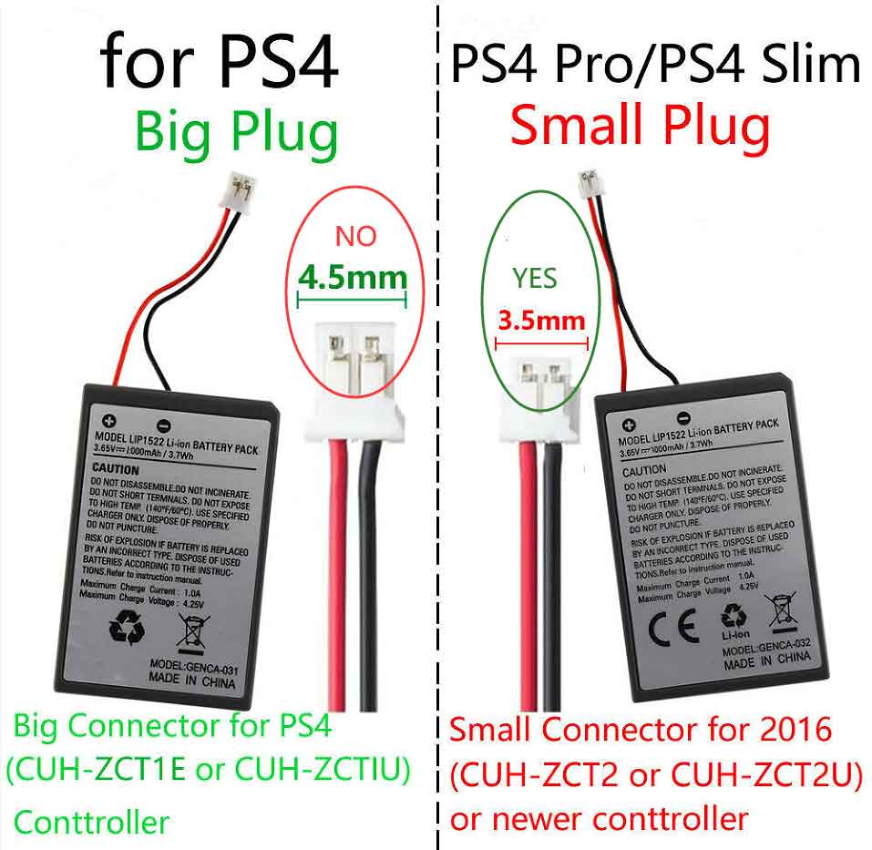 电池 for LIP1522 Sony PS4 Pro PS4 Slim CUH-ZCT2 CUH-ZCT2U 1000mAh