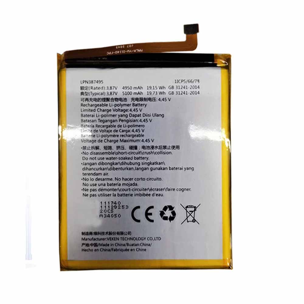 电池 for LPN387495 Hisense LPN387495 4950mAh 19.15WH