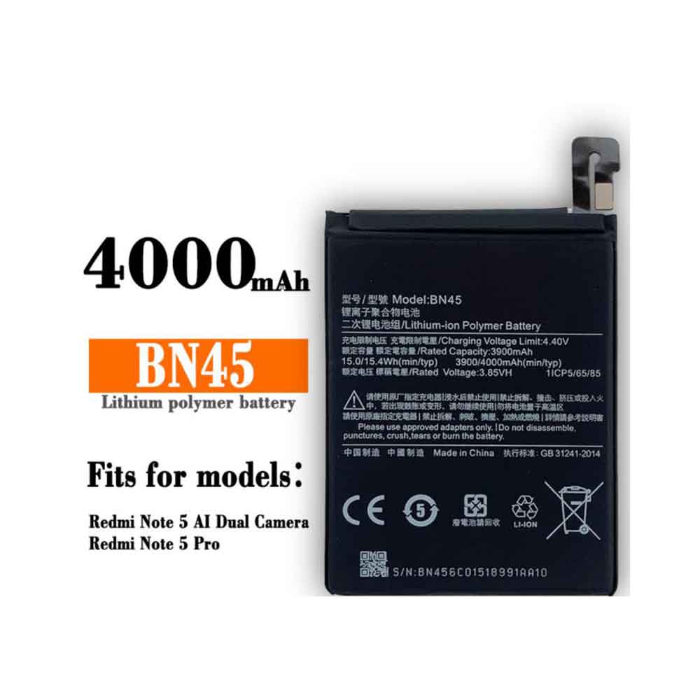 电池 for BN45 Xiaomi Redmi Note 5 Pro 4000mAh/15.4WH
