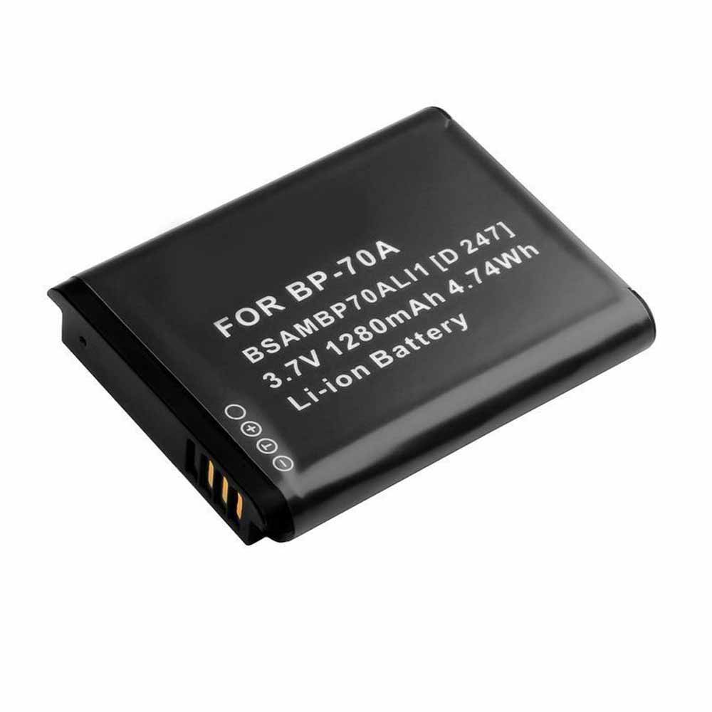 电池 for BP-70A Samsung Camera ES65 ES70 ST60 PL120 PL170 ST100 1280mAh/4.74WH