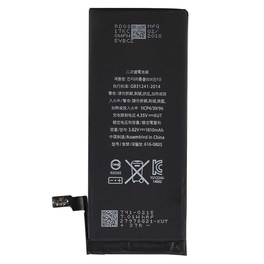 电池 for 616-0805 Apple iPhone 6 4.7" A1549 A1586 A1589 A1522 1810mAh/6.91Whr